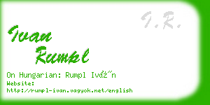 ivan rumpl business card